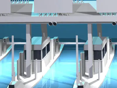 Highway pay toll building 3D model