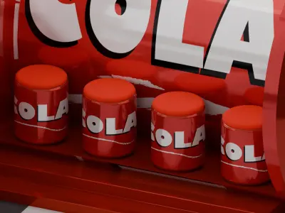 Cola Booth Display 3D model