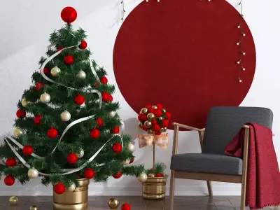CORONA SCENE 06-Cristmas Styling 3D model