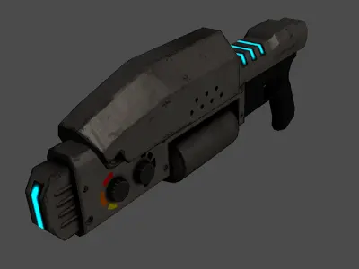 Sci-Fi Laser Rifle Low-poly 3D model purchase