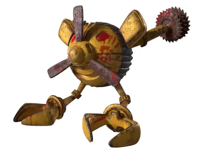 Drone Robot Droid Low-poly 3D model