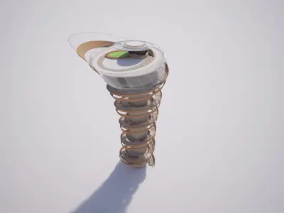 Observation Spiral Tower 3D model