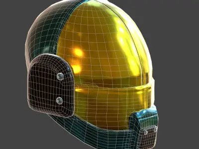 Helmet plastic mask protection Low-poly 3D model Low-poly 3D model purchase