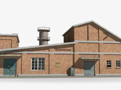 Factory xx32 Low-poly 3D model