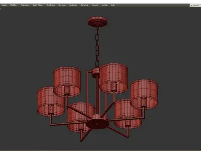 Chandelier F Promo Bonbon Low-poly 3D model