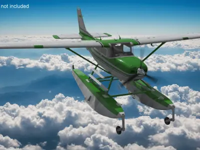  Aqua Seaplane Floats Green 