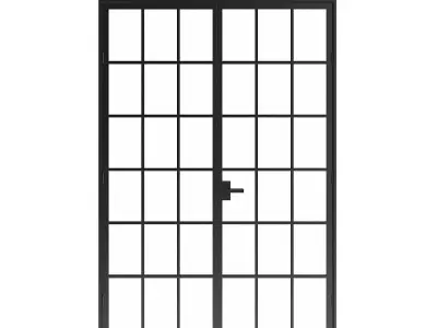 Double Glass Door 3D model