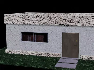 An ordinary one-room house House in the garden 3D model