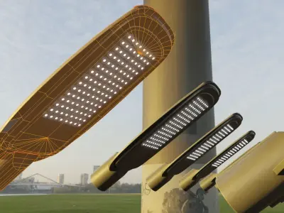 Street Light 12 Low-poly 3D model