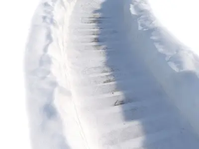 Ultra realistic Winter footpath 2 2021Hq Scan  Low-poly 3D model