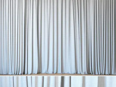 Curtains 80 Curtains with Tulle Creation Baumann ALEX 3D model