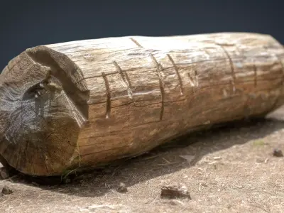 Dead trunk 5 Low-poly 3D model