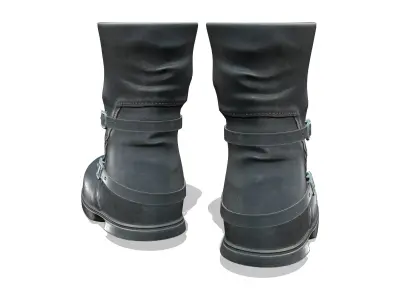 Space Pilot Sci-fi Rider Boots Low-poly 3D model
