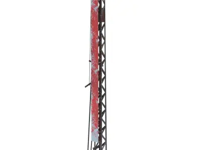 Railway Semaphore 2 Weathered Low-poly 3D model