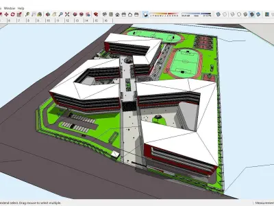 Sketchup School and University H10 3D model