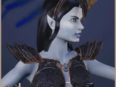 Elven Witch Light Version 3D model