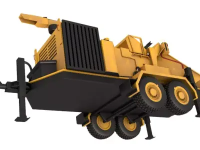 Towed Wood Chipper 3D model