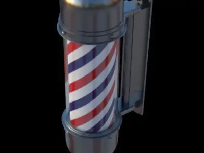 Barber pole 3D model