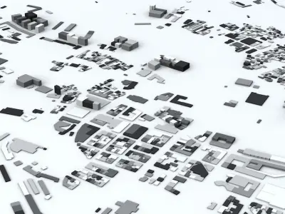 Bergen Streets and Buildings 3D model