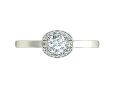 Women Wedding Engagement Ring 3D print model 26