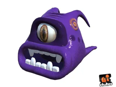 Alien Slug Low-poly 3D model