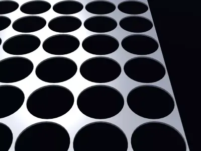 Perforated panel with 70 percent opening 25O75 3D model