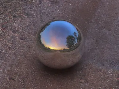 HDR DIRT ROAD SUNSET Low-poly 3D model