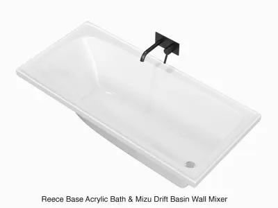 Fixtures - Bathtub Pack A Low-poly 3D model