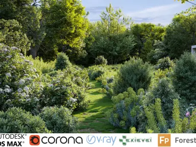  Mediterranean garden plants - Include GrowFX and Mesh file 