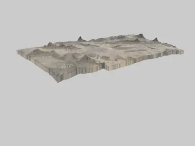 Zahedan City Low-poly 3D model