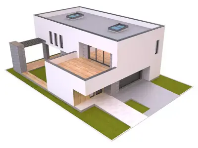 Modern House 3 Free low-poly 3D model