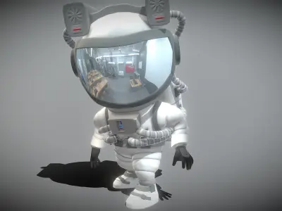 Astronaut in space suit 3D model