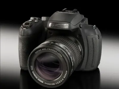 Fujifilm FinePix HS35EXR bridge digital camera Low-poly 3D model