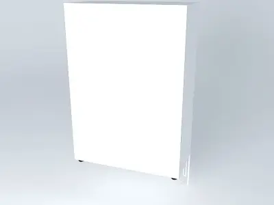 MEDIUM HEIGHT CABINET GLASS DOORS 900x450x1350mm Free 3D model