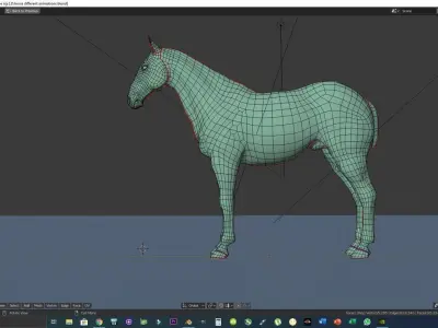 The Most Advanced Horse Rig for Blender  Its Here Low-poly 3D model