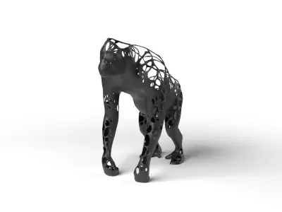 Orangutan Dust Voronoi Low-poly 3D model