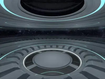 Sci Fi Room 3D model 9