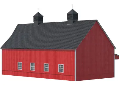 Red Barn Low-poly 3D model purchase