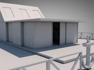 Lake House Low-poly 3D model purchase