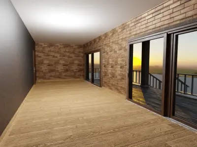 GameReady Low Poly Modern House Low-poly 3D model