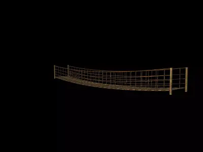 Rope suspension bridge  3D model