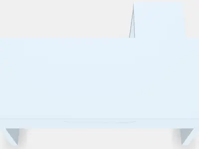 MALM Desk with pull-out panel 3D model