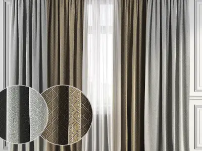 Curtain Set 110 3D model