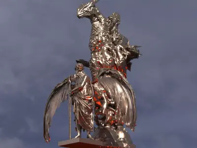 Hades With Dark Underworld Pillars 3 3D 3D model