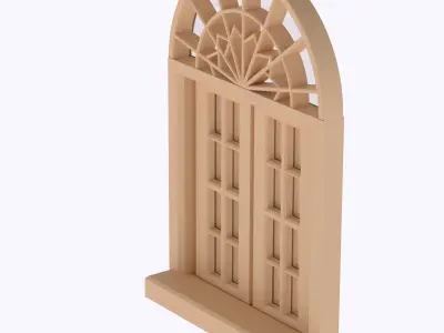 Functional Double windows style 6 multi-color 3D print model