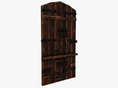 Medieval Door Low-poly 3D model