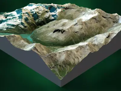 Mountain landscape 3D model shop