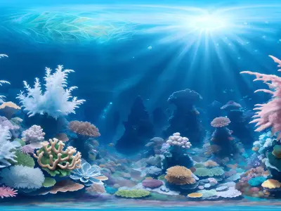 HDRI Underwater Ocean Panoramas Low-poly 3D model