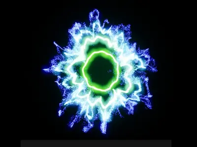 UE 5 FX SCI FI shockwaves animation Low-poly 3D model