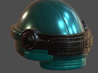 Gas mask helmet 3d model scifi Low-poly  Low-poly 3D model 290